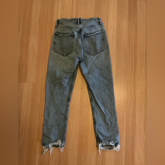 Agolde Riley high rise straight cropped jeans distressed - size 26 - Picture 5 of 7